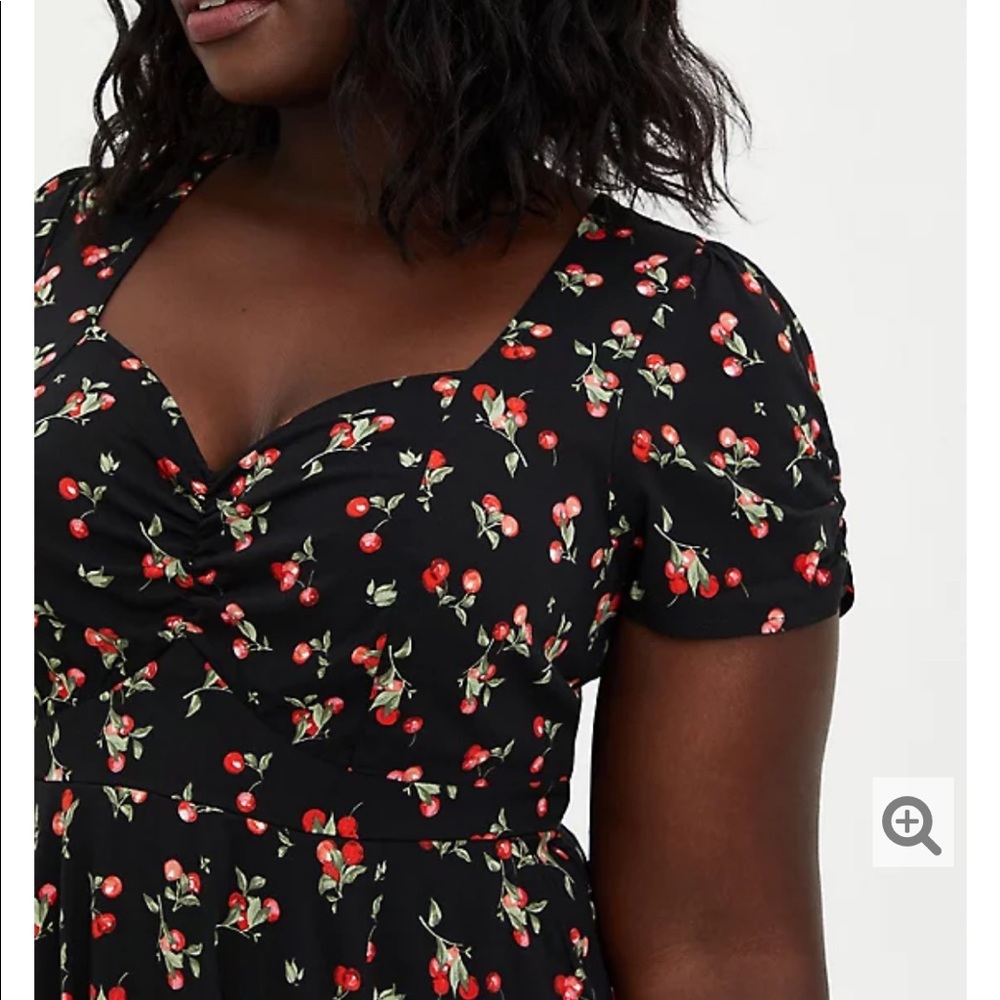 Skater midi dress-Challis Black Cherry size 2